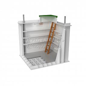 Прямоугольный  погреб «АТЛАНТ». Модель 1. 1200х1200х2000