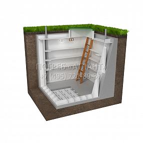 Прямоугольный  погреб «АТЛАНТ». Модель 1. 2000х2000х2000